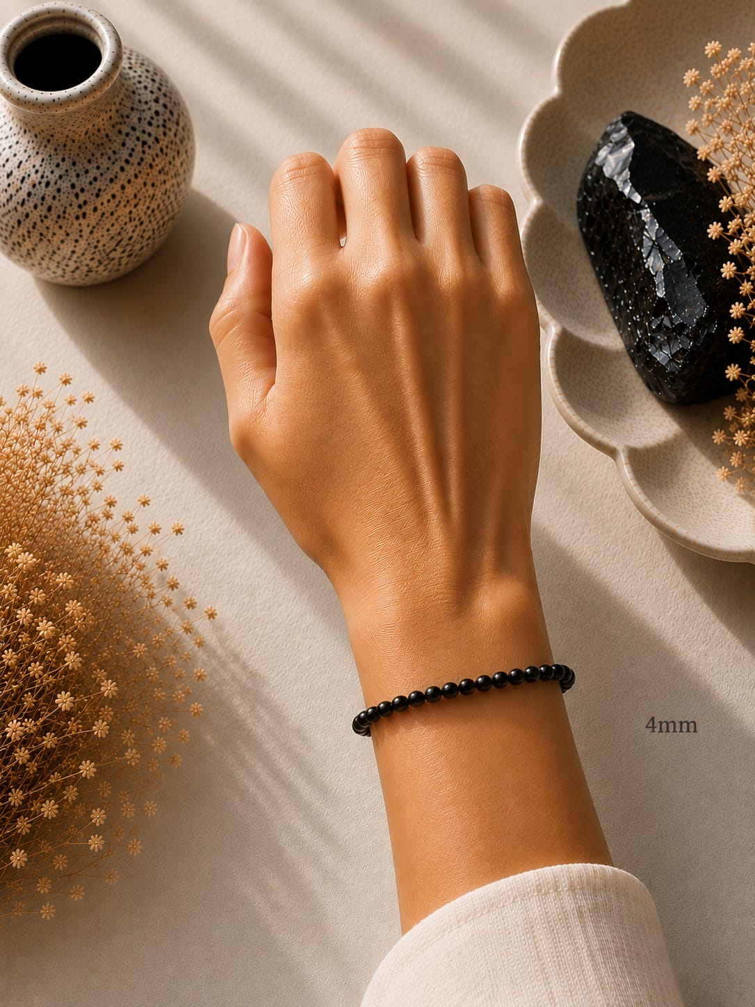 Black obsidian bracelet